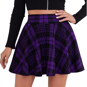 تنورة نسائية صغيرة كاجوال قابلة للتمدد ومطويات من DJT مع شورت متوسط ​​باللون الأزرق الكشمير in Kuwait