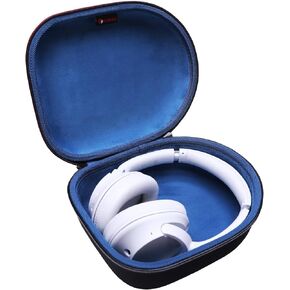 Headphone Headset Case for Beats, Sony, Raycon, JBL, OneOdio, TOZO, SteelSeries, Jabra, Audio-Technica & Sennheiser Headphones（Outer Purple+Inner Purple）