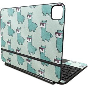 Glossy Glitter Skin Compatible with Apple Magic Keyboard for iPad Pro 11‑inch (M4) 2024 - Awesome Alpacas - Premium 3M Vinyl Protective Decal Cover - Easy to Apply | Crafted in The USA by MightySkins