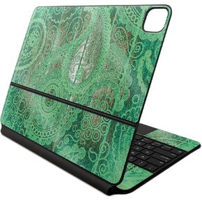 Glossy Glitter Skin Compatible with Apple Magic Keyboard for iPad Air 13-inch (M2) 2024 - Vintage Paisley - Premium 3M Vinyl Protective Decal Cover - Easy to Apply | Crafted in The USA by MightySkins