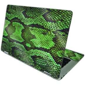 MightySkins Glossy Glitter Skin Compatible with HP Chromebook x360 14 (2021) - Green Serpent | Protective, Durable High-Gloss Glitter Finish | Easy to Apply and Change Styles | Made in The USA