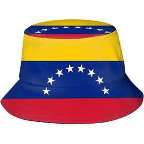Cute Venezuela Flag Bucket Hat Funny Summer Unisex Venezuelan Print Bucket Hat for Women Men