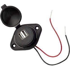 Magnadyne AUX-USB Surface Mount Dual UBS Charger - 5V/4.8A (RV, Car, Truck)