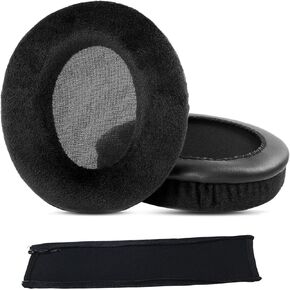 Earpads+Headband Compatible with Shure SRH750DJ SRH940 SRH440 SRH240A SRH840 SRH1540 HPAEC1540 SRH1840 Headphones Ear Pads Replacement with Warm Softer Fabric and High Density Foam