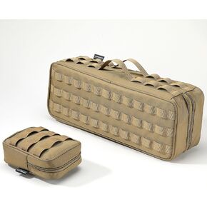 CAMPINGMOON Tactical Admin Molle Pouch Military Camping Tool Bag Storage Case for Peg Hammer Lantern Coyote BG-40