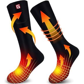 Heated Socks for Men Women Electric Rechargeable Winter Heated Socks Warm Cotton Thermal Socks for Riding Camping Hiking Skiing Hunting
