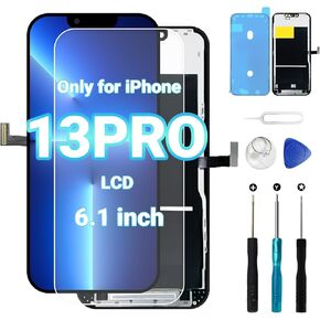 for iPhone 13 Pro Screen Replacement 6.1" COF LCD Display Digitizer Assembly with 120Hz Promotion and Repair Tool Kit (A2483, A2636, A2638, A2639, A2640)