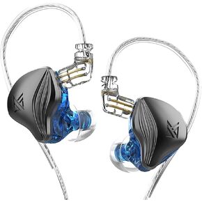 سماعات أذن KZ Zex 1 Electrostatic + 1 سماعة أذن ديناميكية في أذن شاشة أذن مع كابلات قابلة للفصل مناسبة لمهندس الصوت ، الموسيقي (لون الجرافيت ، بدون ميكروفون)
