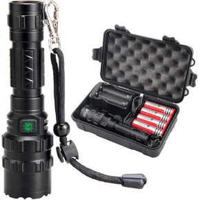 ULTRAFIRE LED Mini Flashlight 5 Modes Flashlight with 4PCS UFB26 and Charger, Waterproof Super Bright High Lumen Flashlights UF-1102