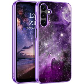 BENTOBEN for Samsung Galaxy A15 5G Case, Glow in The Dark Hybrid Hard PC Soft TPU Bumper Drop Protective Girls Women Men Slim Shockproof Phone Cover for Samsung Galaxy A15 5G 6.5'', Purple Nebula