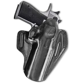 OWB Leather Pancake Holster Open Top for Desert Eagle, Fits All CALIBERS with 6'' Barrel, Right Hand Draw, Black Color #1089#