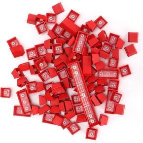PBT Keycaps, 108Pcs Two Color injection Mechanical Keyboard Keycaps Oil Colorful Gaming Keyboard DIY Fit for 61/64/87/104/108 Key Mechanical Keyboard(red)