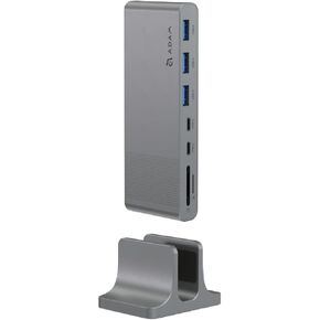 ADAM elements Mac & Laptop USB-C Hub/Docking Station – CASA HUB Pro S USB-C 12-in-1 Multi-Ports Hub for M3/M2/M1 Mac, iPad/Laptop - USB-C Host, USB-C x2, USB-A x3, USB-C PD, HDMI x2, RJ45, SD & TF