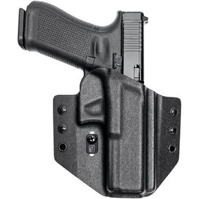 Tulster OWB Contour Holster in Right Hand fits: Glock 17/22 / 31/47 / 49 | Optic Compatible Outside The Waistband Concealed Carry Kydex Holster