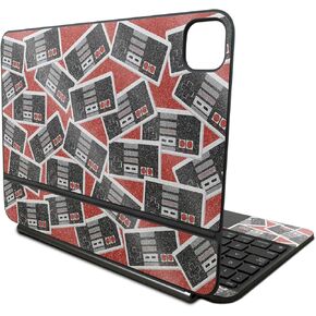 Glossy Glitter Skin Compatible with Apple Magic Keyboard for iPad Pro 11‑inch (M4) 2024 - Retro Controllers 3-3M Vinyl Protective Decal Cover - Easy to Apply | Crafted in The USA by MightySkins