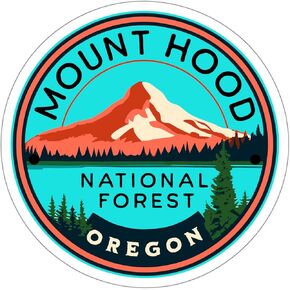 Mount Hood National Forest Oregon Travel Travelproof Heatbroof Decal Vinyl Small Materproof for Water Bottion Passport Passport Computer Computer Size 4 ″ × 4 ″