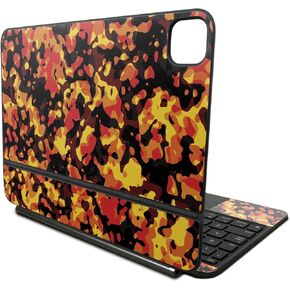 Skin Compatible with Apple Magic Keyboard for iPad Pro 11‑inch (M4) 2024 - Warm Modern Camo - Premium 3M Vinyl Protective Wrap Decal Cover - Easy to Apply | Crafted in The USA by MightySkins