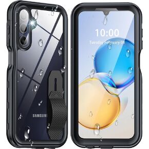 GOLDJU for Samsung Galaxy A15 5G Case, [IP68 Waterproof] Case [Dustproof] with [Built-in Screen Protector] & [Ring Stand], [10FT Military Fully Body Shockproof] Galaxy A15 5G Phone Case (2024), Black