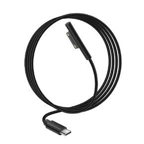 YACSEJAO 15V/3A Surface Pro USB-C Charging Cable 60W Surface Connect to USB C Charging Cable for Surface Pro 7/6/5/4/3 Go3/2/1 and More(2M/6.6FT)