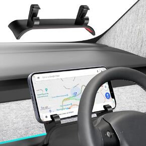Car Silicone Phone Mount for Tesla Model Y 2019-2024 and Model 3 2019-2022 Behind Steering Wheel Cell Phone Support Soft Material Mobile iPhone Holder Easy to Clean Tesla Interior Accessories