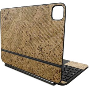 Carbon Fiber Skin Compatible with Apple Magic Keyboard for iPad Pro 11‑inch (M4) 2024 - Cork - Premium 3M Vinyl Protective Wrap Decal Cover - Easy to Apply | Crafted in The USA by MightySkins