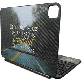 Carbon Fiber Skin Compatible with Apple Magic Keyboard for iPad Pro 11‑inch (M4) 2024 - Difficult Roads - Premium 3M Vinyl Protective Decal Cover - Easy to Apply | Crafted in The USA by MightySkins