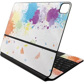 Glossy Glitter Skin Compatible with Apple Magic Keyboard for iPad Air 13-inch (M2) 2024 - Splash of Color - Premium 3M Vinyl Protective Decal Cover - Easy to Apply | Crafted in The USA by MightySkins