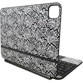 Carbon Fiber Skin Compatible with Apple Magic Keyboard for iPad Pro 11‑inch (M4) 2024 - Abstract Black - Premium 3M Vinyl Protective Decal Cover - Easy to Apply | Crafted in The USA by MightySkins