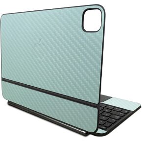 Carbon Fiber Skin Compatible With Apple Magic Keyboard for iPad Pro 11‑inch (M4) 2024 - Solid Seafoam - Premium 3M Vinyl Protective Wrap Decal Cover - Easy To Apply | Crafted in the USA by MightySkins