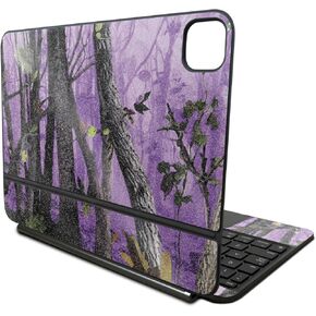 Glossy Glitter Skin Compatible With Apple Magic Keyboard for iPad Pro 11‑inch (M4) 2024 - Purple Tree Camo - Premium 3M Vinyl Protective Decal Cover - Easy To Apply | Crafted in the USA by MightySkins