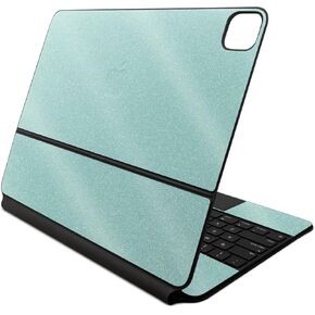 Glossy Glitter Skin Compatible with Apple Magic Keyboard for iPad Air 13-inch (M2) 2024 - Solid Seafoam - Premium 3M Vinyl Protective Decal Cover - Easy to Apply | Crafted in The USA by MightySkins