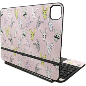 Glossy Glitter Skin Compatible with Apple Magic Keyboard for iPad Pro 11‑inch (M4) 2024 - Bunny Bunches - Premium 3M Vinyl Protective Decal Cover - Easy to Apply | Crafted in The USA by MightySkins