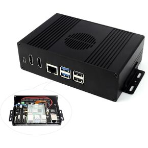M.2 NVME PCIE Case for Raspberry Pi 5, with Dual HDMI Ports, Support Dual 4K Video Output, Aluminum Alloy Case with PCIe to M.2 Board, Support PCIe Extending to M.2 Interface/Booting Pi5 from NVME SSD