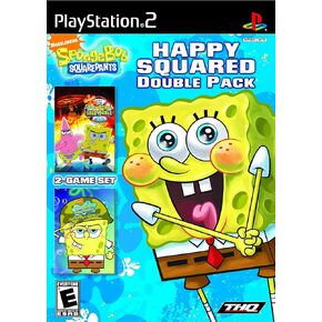 Spongebob Square Pants Happy Squared Double Pack (The Movie / Battle for Bikini Bottom) - PlayStation 2 (Renewed)