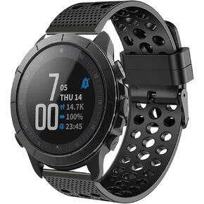 Compatible with Wahoo ELEMNT Rival Smartwatch Band, Silicone Replacement Wristbands Sport Strap with Metal Buckle Compatible with Wahoo ELEMNT Rival Smartwatch