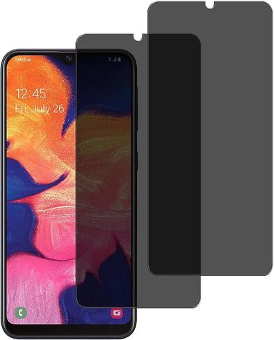 (2 عبوة) مصممة لـ Samsung Galaxy A10e شاشة واقي الخصوصية الزجاجي المقسّر ، مضاد للجاسمة ، مضاد للخدش ، خالية من الفقاعة in Kuwait