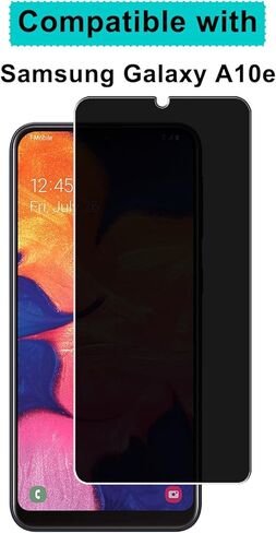 (2 عبوة) مصممة لـ Samsung Galaxy A10e شاشة واقي الخصوصية الزجاجي المقسّر ، مضاد للجاسمة ، مضاد للخدش ، خالية من الفقاعة in Kuwait