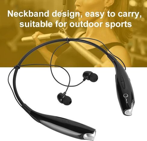 Neckband Bluetooth Headphones, HV‑800 Neckband Bluetooth Earphones Retractable Portable Stereo Sound Noise Reduction Sports Headsets in Saudi Arabia