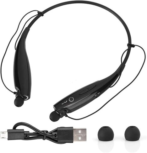 Neckband Bluetooth Headphones, HV‑800 Neckband Bluetooth Earphones Retractable Portable Stereo Sound Noise Reduction Sports Headsets in Saudi Arabia