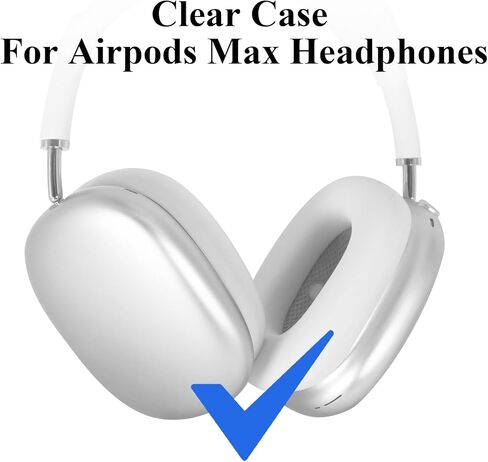 غطاء الحالة لـ AirPods Max ، TPU Cute Cond Cool Soft ، وغطاء Earcup القلوب المكعبات الفضية لـ Apple Airpods Max للنساء الغطاء الوقائي (قلوب التجاعيد ، والفضة) in Kuwait