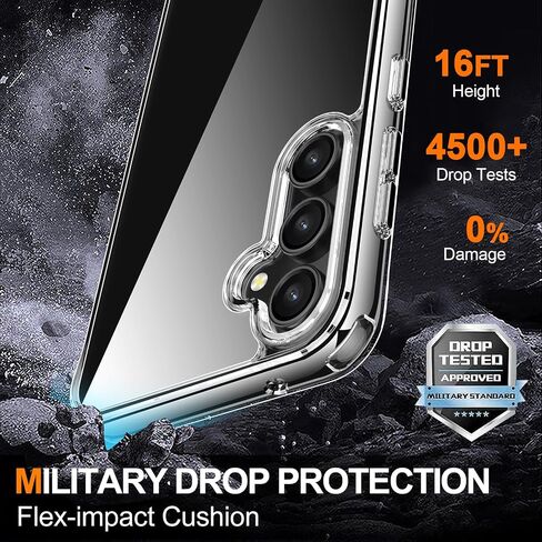 for Samsung Galaxy S23 FE Case Clear, with Screen Protector&Camera Lens Protector, [Anti-Yellowing] [Shockproof] Slim Protective Phone Case Cover for Galaxy S23 FE 5G 2023, (HD Clear) in Saudi Arabia