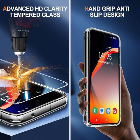 for Samsung Galaxy S23 FE Case Clear, with Screen Protector&Camera Lens Protector, [Anti-Yellowing] [Shockproof] Slim Protective Phone Case Cover for Galaxy S23 FE 5G 2023, (HD Clear) in Saudi Arabia