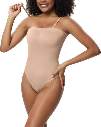 Removable Straps Shapewear Bodysuit Tummy Control for Women Sculpt Body Shaper Tank Top in Kuwait