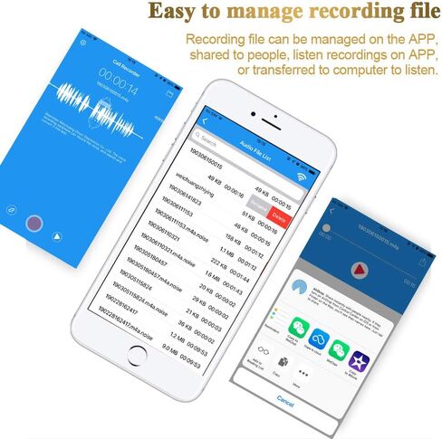 Cell Phone Call Recorder Earphone for iPhone Cellular Calls Skype Facebook Messenger Whatsapp Voice Call Recording (with Connector) in Kuwait