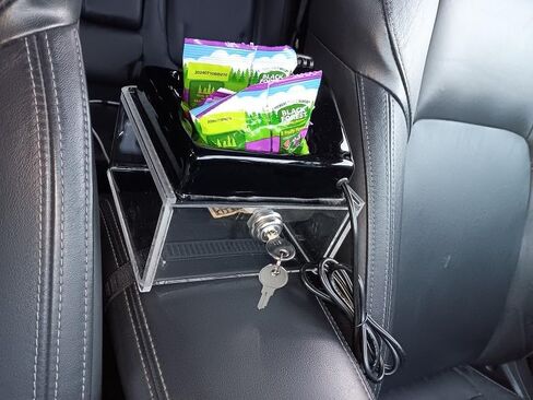 Rideshare Tip Box with Switch Controlled Colorful LED's in Saudi Arabia