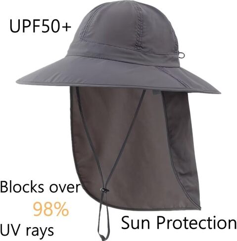 Sun Hats for Men and Women Quick Dry Outdoor Sun Protection UPF50+ Lightweight Fishing Hat in Kuwait