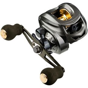 Rooblinos AK Baitcasting Fishing Reel Lightweight Aluminum Spool Fishing Reel 17.6Lbs Max Drag Magnetic Braking System 7.2:1 High-Speed Gear Ratio High Speed Saltwater Freshwater Baitcaster Reel