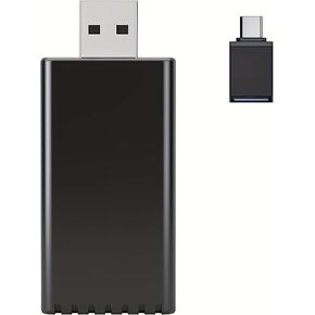 Wireless CarPlay USB Dongle Adapter Fastest and Compact Factory Wired CarPlay Cars USB-A or USB-C Wired CarPlay (T333B)