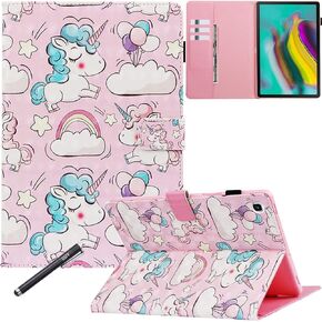 Galaxy Tab S5e 10.5 2019 Case (SM-T720/T725), GSFY Colorful Stand Folio Case Cover for Samsung Galaxy Tab S5e 10.5 with Auto Sleep Wake Multiple Viewing Angles, Blue Unicorn