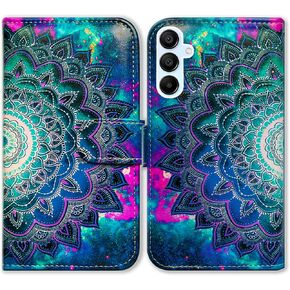 Case for Galaxy A25 5G,Colorful Owl Mandala Flower Leather Flip Phone Case Wallet Cover with Card Slot Holder Kickstand for Samsung Galaxy A25 5G
